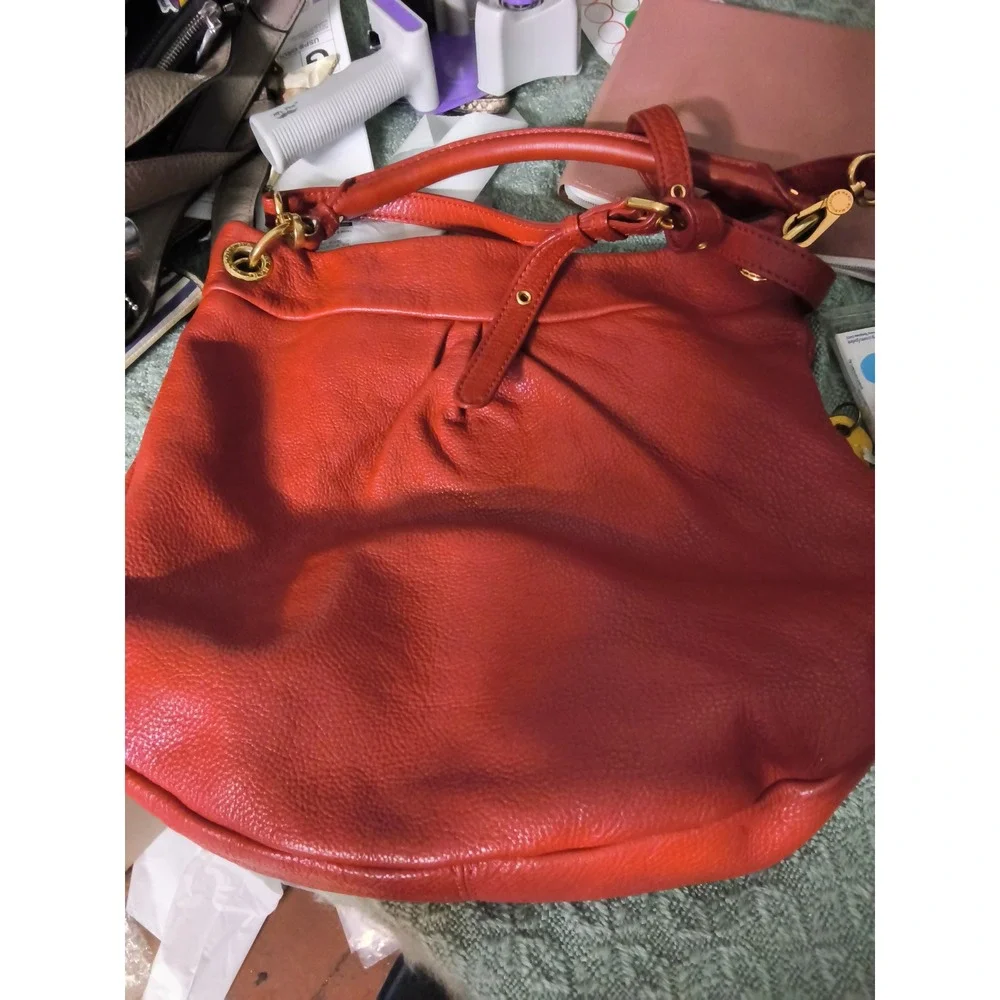 Marc by Marc Jacobs Classic Q Hillier Hobo Bag and Wallet Set Red Leather